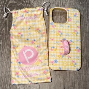 Loopy Case KRISTA collab exclusive Yellow Gingham Floral IPhone 15 PRO MAX